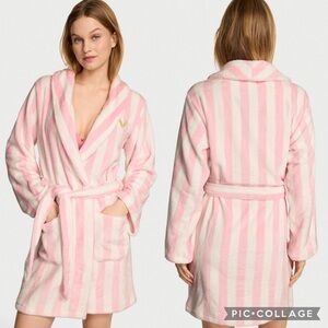 Victoria's Secret Pink and White Striped Robe